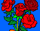 Dibuix Ram de roses pintat per ELOY    LP