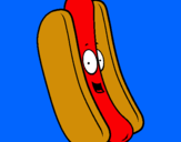 Dibuix Hot dog pintat per Eva Casals