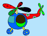 Dibuix Helicòpter adornat  pintat per NOA YI