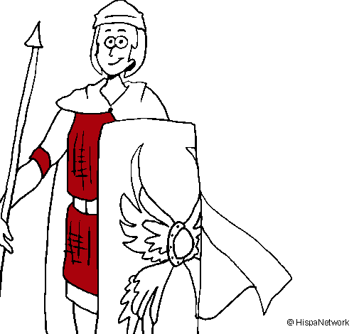 Dibuix Soldat romà II pintat per SAMUEL