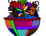 Dibuix Cistell de flors 11 pintat per saray