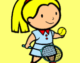 Dibuix Noia tennista pintat per ETNA