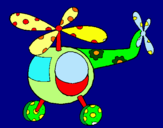 Dibuix Helicòpter adornat  pintat per irina