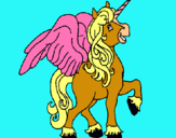 Dibuix Unicorn amb ales pintat per JÚLIA