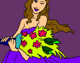 Dibuix Ram de flors pintat per Ioana