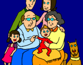 Dibuix Família pintat per josep