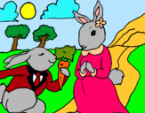 Dibuix Conills pintat per ETNA