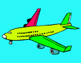 Dibuix Avió de passatgers  pintat per SAMUEL