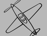 Dibuix Avió III pintat per IBAI