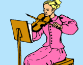 Dibuix Dama violinista pintat per vanessa-elena-tudorache