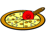 Dibuix Pizza pintat per ivan
