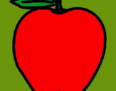 Dibuix poma pintat per Mónica