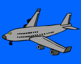 Dibuix Avió de passatgers  pintat per jonathan