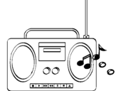 Dibuix Radio cassette 2 pintat per vitaliy  skrynyk