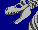 Dibuix Esquelet tiranosauri rex pintat per lindusky