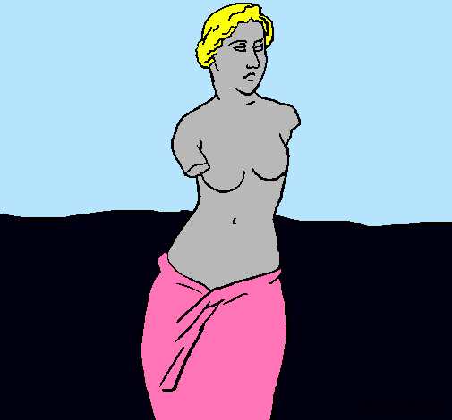 Dibuix Venus de Milo pintat per lindusky
