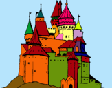 Dibuix Castell medieval pintat per biel
