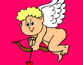 Dibuix Cupido pintat per clàuda