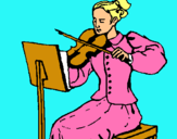 Dibuix Dama violinista pintat per maria    melnyk