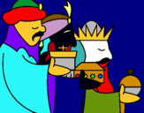 Dibuix Els Reis Mags 3 pintat per xesca
