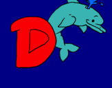 Dibuix Dofí pintat per eric