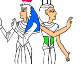 Dibuix Pintura de la Reina Nefertari pintat per marian