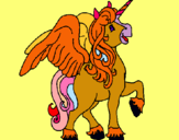 Dibuix Unicorn amb ales pintat per ETNA