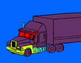 Dibuix Camió tràiler  pintat per DINOCO 5