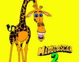Dibuix Madagascar 2 Melman pintat per jessica