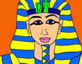 Dibuix Tutankamon pintat per laia