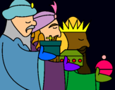 Dibuix Els Reis Mags 3 pintat per nuria