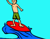 Dibuix Surfista pintat per xavi