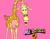Dibuix Madagascar 2 Melman pintat per MartinaM