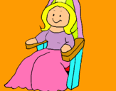 Dibuix Princesa en el tron pintat per adriana