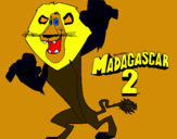 Dibuix Madagascar 2 Alex pintat per oriol - lleo madagascar