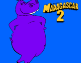 Dibuix Madagascar 2 Gloria pintat per robert