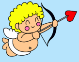 Dibuix Cupido pintat per laia mengot 