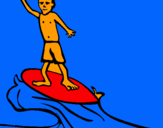 Dibuix Surfista pintat per ariel