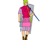 Dibuix Soldat romà  pintat per Ariadna