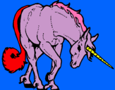 Dibuix Unicorn brau  pintat per aina     garcia