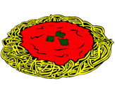 Dibuix Espaguetis amb formatge pintat per ginevra