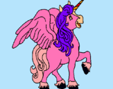 Dibuix Unicorn amb ales pintat per Ariadna  canela