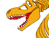 Dibuix Esquelet tiranosauri rex pintat per victor