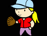 Dibuix Jugadora de beisbol  pintat per aaaa gggg