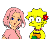 Dibuix Sakura i Lisa pintat per juacya