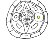 Dibuix Calendari maya pintat per pepita
