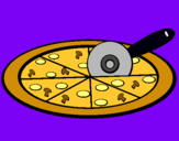 Dibuix Pizza pintat per meritxell10