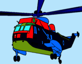 Dibuix Helicòpter al rescat  pintat per joel