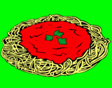 Dibuix Espaguetis amb formatge pintat per meritxell10