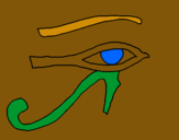 Dibuix Ull Horus pintat per nil